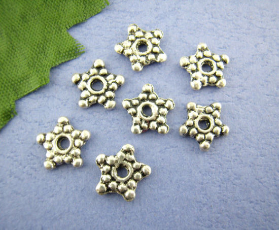 Изображение Бусина-разделитель "Звезда " Античное Серебро, 8mm x 8mm, Проданная 130 шт|уп