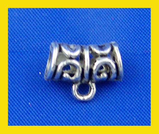 Bild von Antiksilber Tube Spacer Perlen Beads 12mm x 9mm.Verkauft eine Packung mit 100