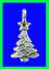 Immagine di Lega di Zinco Charm Ciondoli Albero Argento Antico Stella Disegno 20mm x 11mm, 50 Pz