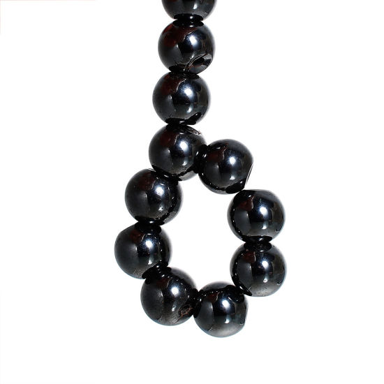 Picture of 30 PCs Round  Magnetic Hematite Spacers Beads 8mm dia.