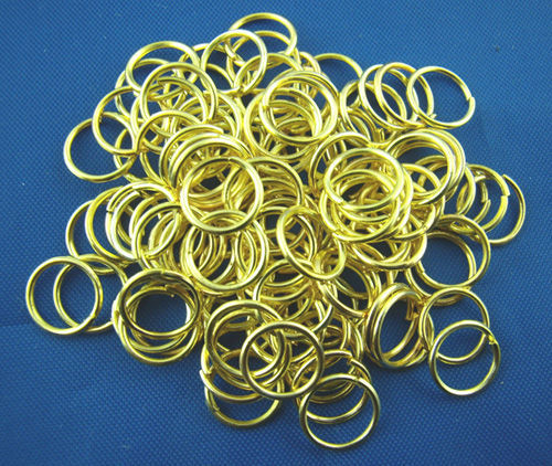 Image de 0.8mm Anneaux de Jonction Ouvert en Alliage de Fer Rond Doré 10mm Dia, 400 Pcs