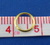 Picture of 0.7mm Iron Based Alloy Open Jump Rings Findings Round Gold Plated 7mm Dia, 700 PCs