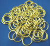Picture of 0.7mm Iron Based Alloy Open Jump Rings Findings Round Gold Plated 7mm Dia, 700 PCs