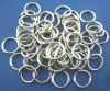 Picture of 0.7mm Iron Based Alloy Open Jump Rings Findings Round Silver Tone 7mm Dia, 500 PCs