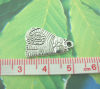 Picture of Zinc Based Alloy Charm Pendants Cat Animal Stripe Carved 21mm x 13mm( 7/8" x 4/8"), 30 PCs