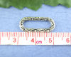 Imagen de Conectores Aleación Óvalo Plata Antigua 9mm x 20mm, 50 Unidades