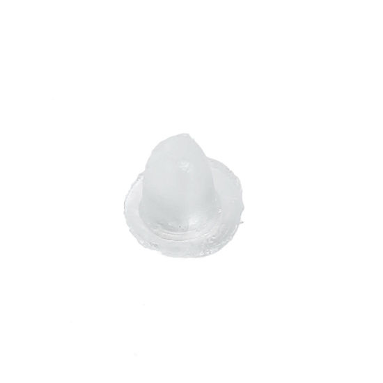 Image de Apprêts de Boucles d'Oreilles Embouts en Caoutchouc Forme Cône Blanc 5mm x 5mm - 4mm x 4mm, 1000 Pcs