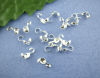 Picture of Iron Based Alloy Bead Tips (Knot Cover) Clamshell Silver Plated 10mm x 3.5mm, 3000 PCs