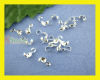 Picture of Iron Based Alloy Bead Tips (Knot Cover) Clamshell Silver Plated 10mm x 3.5mm, 3000 PCs