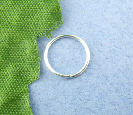 Image de 600 Pcs 10mm Dia, 0.7mm(taille 21) Anneaux de Jonction pour la Fabrication de Bijoux Ouvert en Alliage de Fer Argenté Rond