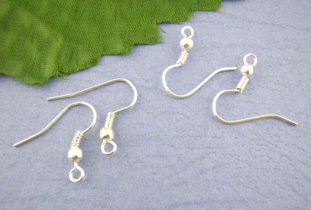 Picture of Zinc Based Alloy Ear Wire Hooks Earring Findings