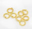 Picture of 1800 PCs 4mm Dia., 0.7mm(21 gauge) Iron Based Alloy Open Jump Rings Findings For Jewelry Making Gold Plated Round
