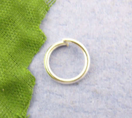 Image de 400 Pcs 8mm Dia, 0.7mm(taille 21) Anneaux de Jonction pour la Fabrication de Bijoux Ouvert en Alliage de Fer Argenté Rond