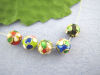 Picture of 50PCs Cloisonne Ball Spacers Beads In Assorted Colors 8mm Dia.