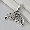 Picture of Zinc Based Alloy Charms Whale Tail Antique Silver Color Celtic Knot Hollow 24mm(1") x 24mm(1"), 5 PCs