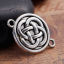 Picture of Zinc Based Alloy Connectors Findings Round Antique Silver Color Celtic Knot Pattern 27mm x 20mm, 20 PCs