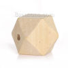 Picture of Natural Hinoki Wood Spacer Beads Square Faceted 16mm x 16mm, Hole: Approx 3.5mm, 20 PCs
