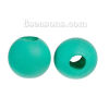 Picture of Hinoki Wood Spacer Beads Round Green Blue About 25mm Dia, Hole: Approx 10mm - 9mm, 20 PCs