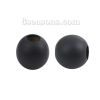 Picture of Hinoki Wood Spacer Beads Round Dark Gray About 25mm Dia, Hole: Approx 10mm - 9mm, 20 PCs