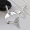 Picture of Zinc Based Alloy Pendants Whale Tail Antique Silver Color 33mm(1 2/8") x 29mm(1 1/8"), 20 PCs