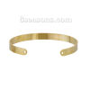 Picture of Brass Open Cuff Bangles Bracelets Round Gold Plated 15cm(5 7/8") long, 3 PCs                                                                                                                                                                                  