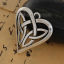Immagine di Ottone Ciondoli Cuore Argento Antico Nodo Celtico Filigrana 31mm x 29mm , 2 Pz