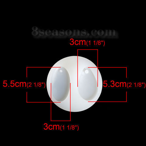 Изображение Силикон Овальные Модель для эпоксидной смолы Белый 8.7см Dia., 1 ШТ