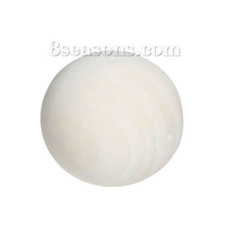 Natural Hinoki Wood Spacer Beads Round About 40mm Dia, Hole: Approx No Hole, 5 PCs