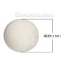 Picture of Natural Hinoki Wood Spacer Beads Round About 40mm Dia, Hole: Approx No Hole, 5 PCs