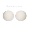 Picture of Natural Hinoki Wood Spacer Beads Round About 40mm Dia, Hole: Approx No Hole, 5 PCs