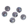 Image de Perle Bubblegum en Acrylique Balle Gris Couleur AB Craqué 8mm Dia, Taille de Trou: 2mm, 200 Pcs