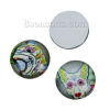 Picture of Glass Day Of The Dead Dome Seals Cabochon Sugar Skull Flatback Round At Random Mixed Animal Pattern Transparent 12mm( 4/8") Dia, 20 PCs