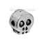 Immagine di Lega di Zinco Halloween Separatori Perline Cranio Argento Antico Circa 7mm x 7mm, Foro:Circa 1.7mm, 20 Pz
