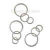 Picture of 1.5mm Brass Closed Soldered Jump Rings Findings Circle Ring Silver Tone 53mm x 27mm, 1 Piece                                                                                                                                                                  