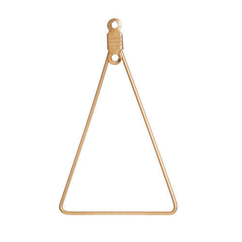 Picture of 10 PCs Brass Geometric Bezel Frame Charms Pendants Gold Plated Triangle 4.2x2.5cm - 4x2.4cm                                                                                                                                                                   