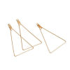 Picture of 10 PCs Brass Geometric Bezel Frame Charms Pendants Gold Plated Triangle 4.2x2.5cm - 4x2.4cm                                                                                                                                                                   