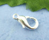 Picture of Zinc Based Alloy Lobster Clasps Silver Plated 14mm x 7mm, 50 PCs