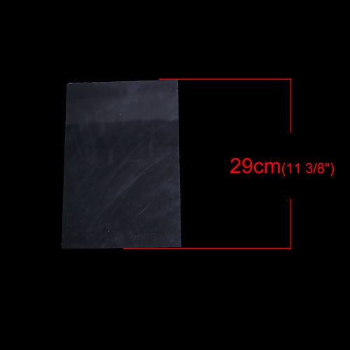 Image de Plastique Dingue/Fou en Plastique Rectangle Transparent 29cm x 20cm, 3 Pcs