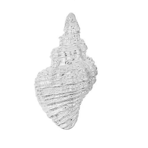 Imagen de Latón Colgantes Charms Caracola Argentado 22mm x 13mm, 2 Unidades