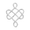 Picture of Brass Connectors Chinese Knot Celtic Knot Silver Plated Hollow 24mm(1") x 18mm( 6/8"), 3 PCs                                                                                                                                                                  