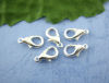 Picture of Zinc Based Alloy Lobster Clasps Silver Plated 12mm x 6mm, 100 PCs