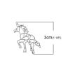 Изображение Оригами Цинковый Сплав Подвески Лошадь Посеребренный ажурная резьба 30мм x 30мм, 5 ШТ
