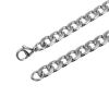 Picture of 304 Stainless Steel Lobster Clasp Link Curb Chain Bracelets Silver Tone 21cm(8 2/8") long, 1 Piece