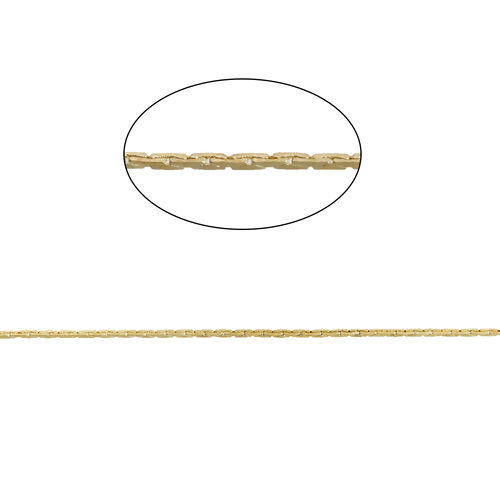 Picture of Brass Link Chain For Handmade DIY Jewelry Making Findings 14K Gold Color 0.7mm, 5 M                                                                                                                                                                           