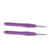 Изображение 4мм TPR Алюминиевые крючки для вязания Фиолетовый 13.7см, 2 ШТ
