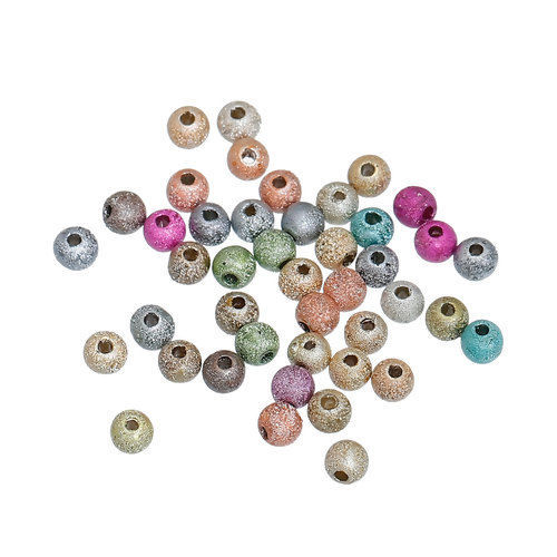 Bild von Acryl Sternenstaub Perlen rund zufällig gemischt ca 4mm D. Loch:ca 1.3mm 1000 Stück