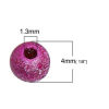 Image de Perle Bubblegum en Acrylique Rond Couleur au Hasard Ridé 4mm Dia, Taille de Trou: 1.3mm, 1000 Pcs