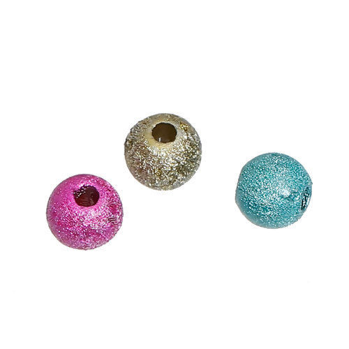 Imagen de Acrílico de Cuentas Chicle Ronda , Al Azar Estrella 4mm Diámetro, Agujero: acerca de 1.3mm, 1000 Unidades