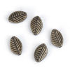 Picture of Zinc Based Alloy Spacer Beads Leaf Antique Bronze 9mm x 6mm, Hole: Approx 1.5mm, 100 PCs