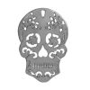Picture of Zinc Based Alloy Charms Sugar Skull Silver Tone Hollow 29mm(1 1/8") x 20mm( 6/8"), 10 PCs